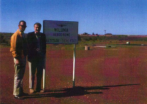 Paul and Sig at Wiluna Airstrip, Western Australia